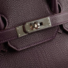 Hermes Birkin 35 Togo Raisin PHW Square P 2012