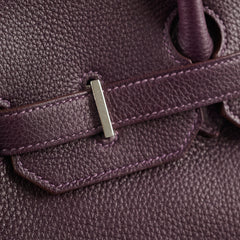 Hermes Birkin 35 Togo Raisin PHW Square P 2012