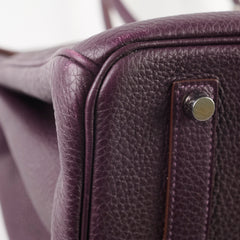 Hermes Birkin 35 Togo Raisin PHW Square P 2012
