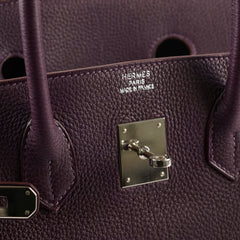 Hermes Birkin 35 Togo Raisin PHW Square P 2012