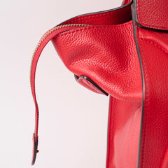 Celine Grained Leather Micro Luggage Red