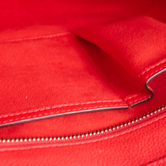 Celine Grained Leather Micro Luggage Red