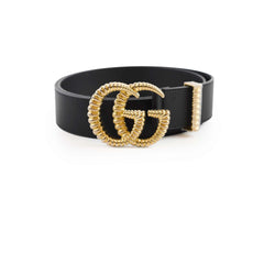 Gucci Torchon Double GG Buckle Belt Black Size 90