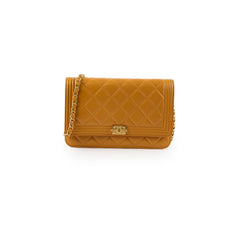 Chanel Boy Woc Lambskin Tan GHW