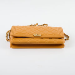 Chanel Boy Woc Lambskin Tan GHW