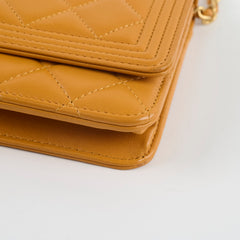 Chanel Boy Woc Lambskin Tan GHW