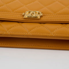 Chanel Boy Woc Lambskin Tan GHW