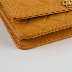 Chanel Boy Woc Lambskin Tan GHW