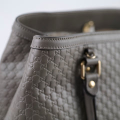 Gucci Microguccissima Leather Tote Grey