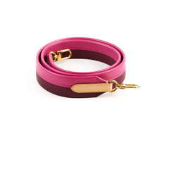 Louis Vuitton Two Tone Leather Strap Fuchshia/Burgundy