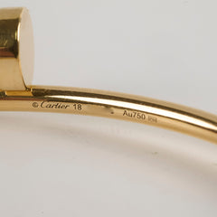 Cartier Juste En Clou JUC Small Model Yellow Gold Size 18