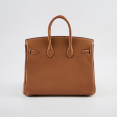 Hermes Birkin 25 Togo Gold GHW U Stamp