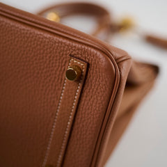 Hermes Birkin 25 Togo Gold GHW U Stamp