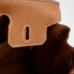 Hermes Birkin 25 Togo Gold GHW U Stamp