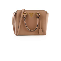 Prada 2 Way Saffino Shoulder Tote Cipria Blush Beige