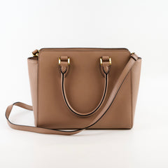 Prada 2 Way Saffino Shoulder Tote Cipria Blush Beige