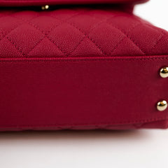 Chanel Coco Handle Small Caviar Raspberry Red/Pink (30 Series)