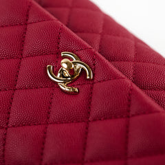 Chanel Coco Handle Small Caviar Raspberry Red/Pink (30 Series)