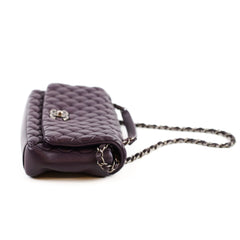 Chanel Bubble Quilt Purple Flap