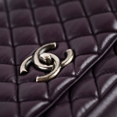 Chanel Bubble Quilt Purple Flap