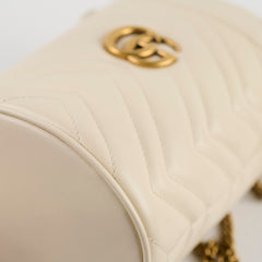 Gucci Marmont Mini Bucket Bag White