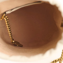 Gucci Marmont Mini Bucket Bag White