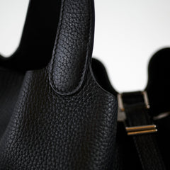 Hermès Picotin 22 Black PHW C Stamp