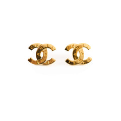 Chanel CC Logo Gold Earrings (Costume Jewellery)