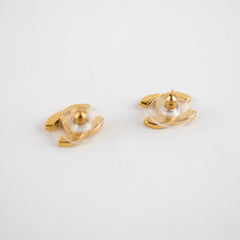 Chanel CC Logo Gold Earrings (Costume Jewellery)