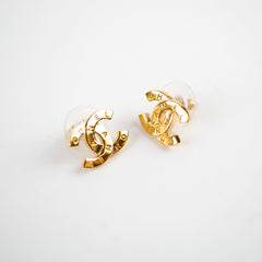 Chanel CC Logo Gold Earrings (Costume Jewellery)