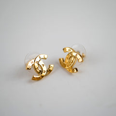 Chanel CC Logo Gold Earrings (Costume Jewellery)