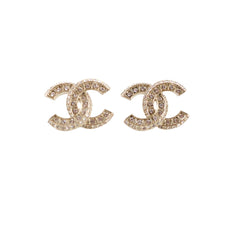 Chanel CC Earrings Large Silver Tone (Costume Jewellery)