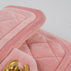 Chanel Seasonal Mini Flap Velvet Pink (Microchipped)
