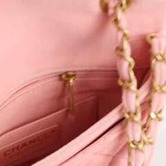 Chanel Seasonal Mini Flap Velvet Pink (Microchipped)
