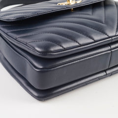 Chanel Small Trendy CC Navy Lambskin Light Gold HW