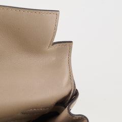 Classic brown leather designer handbag, stylish women's accessory