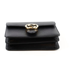 Gucci Dollar Small Interlocking G Calfskin Black