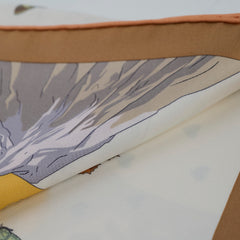 Hermès Hermes Story Silk Scarf 90 White/Beige