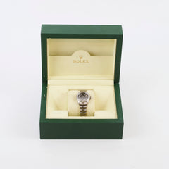 Rolex Lady Datejust 26 Dark Grey Dial with Aftermarket Diamonds Watch
