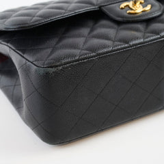 Chanel Jumbo Classic Double Flap Caviar Black - Series 22