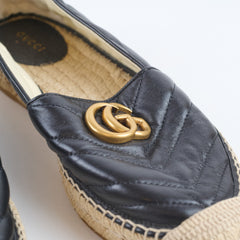 Gucci GG Marmont Espadrilles Black - Size 38