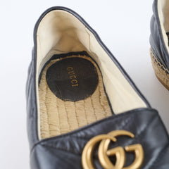 Gucci GG Marmont Espadrilles Black - Size 38