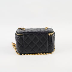 Chanel Pearl Crush Gold Ball Vanity Black Lambskin