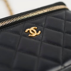 Chanel Pearl Crush Gold Ball Vanity Black Lambskin