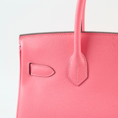Hermes Birkin 30 Rose Azalea Y Stamp