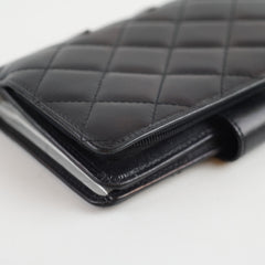 Chanel Cambon Wallet Black Silver