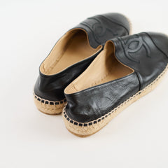 Chanel CC Espadrilles Lambskin Black - Size 40