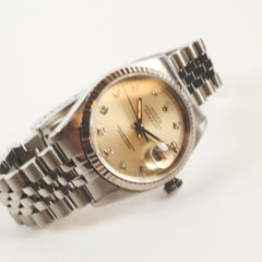 Rolex Datejust 36mm Stainless Steel/ White Gold Watch with Diamonds