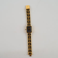 Chanel Premiere L Black/Gold Watch