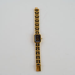 Chanel Premiere L Black/Gold Watch